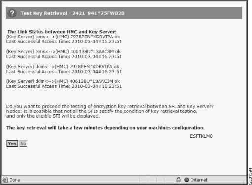 Window: Key Server Utilities Test Key Retrieval