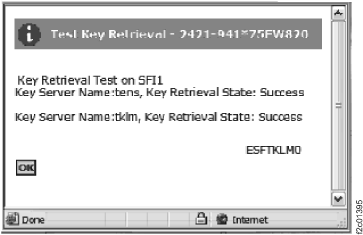 Window: Test Key Retrieval status