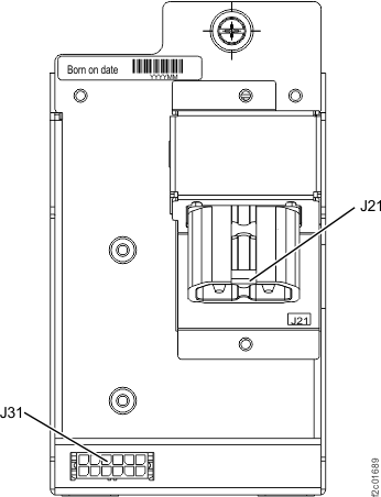 Battery service module, secondary, locations (front)