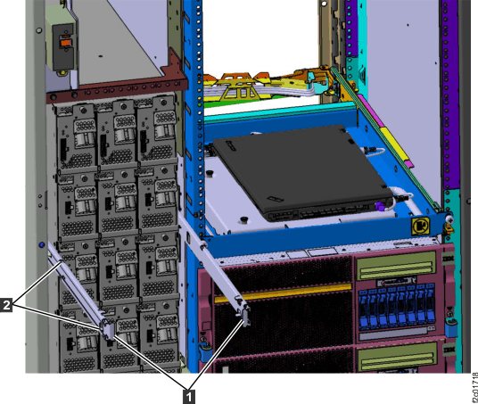 Battery service module (BSM) set enclosure slide rails