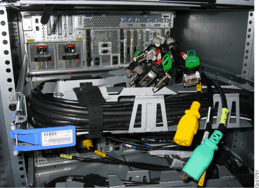 CEC cables pulled back over the cable management arm