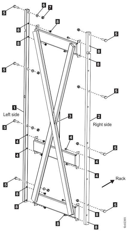 Rear brace assembly (models 98x, 8xE)