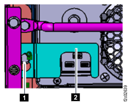 UPS input power cable retention bracket (rear)