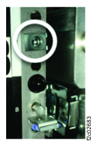 Management enclosure rail nut-clip, front