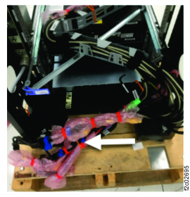 Cable bundle 1, two cable groups hanging.