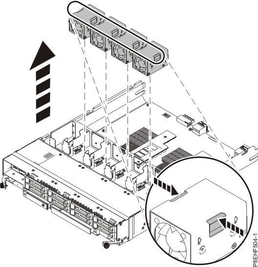 Removing the fans from the RAID assembly